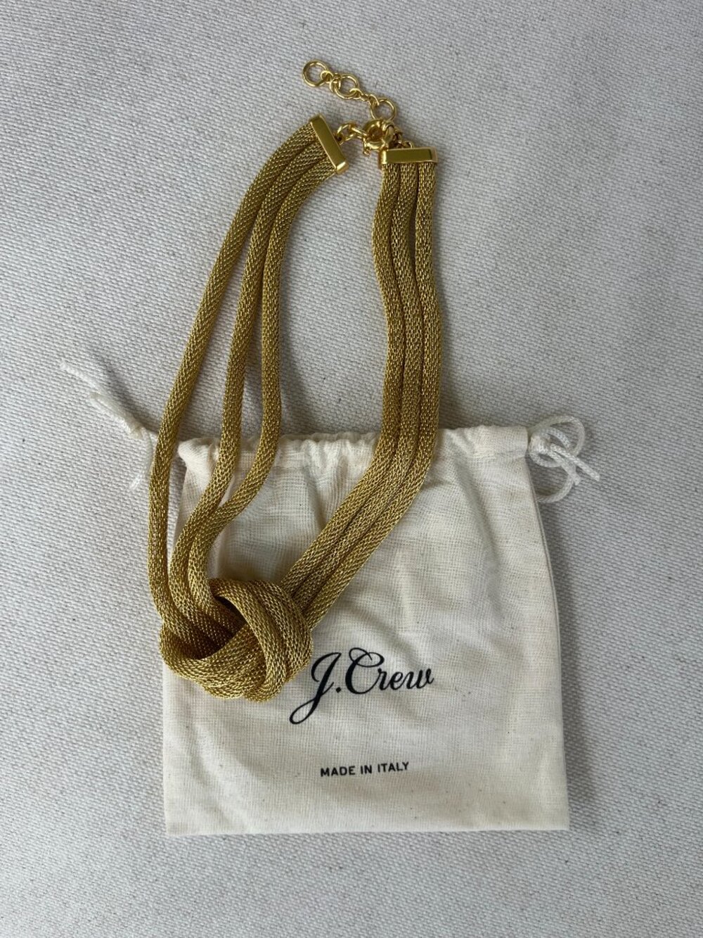 J. Crew Gold Knot Elegant Statement Necklace